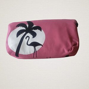 Pink Flamingo & PalmTree Cosmetic/Make-up Bag, NWT